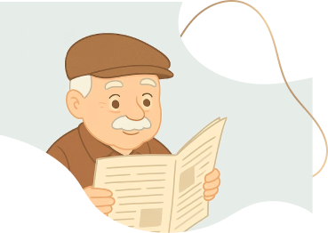 Person with fishing rod illustration